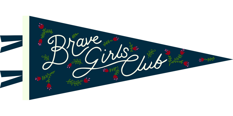Brave girl pennant stickers