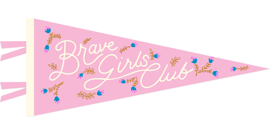 Brave girl pennant stickers