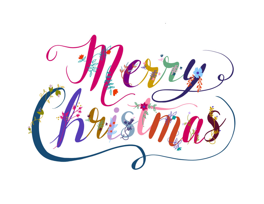 Merry Christmas flowers