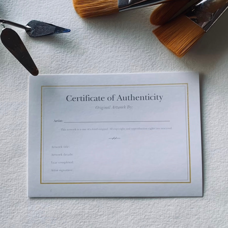 Letter of Authenticity