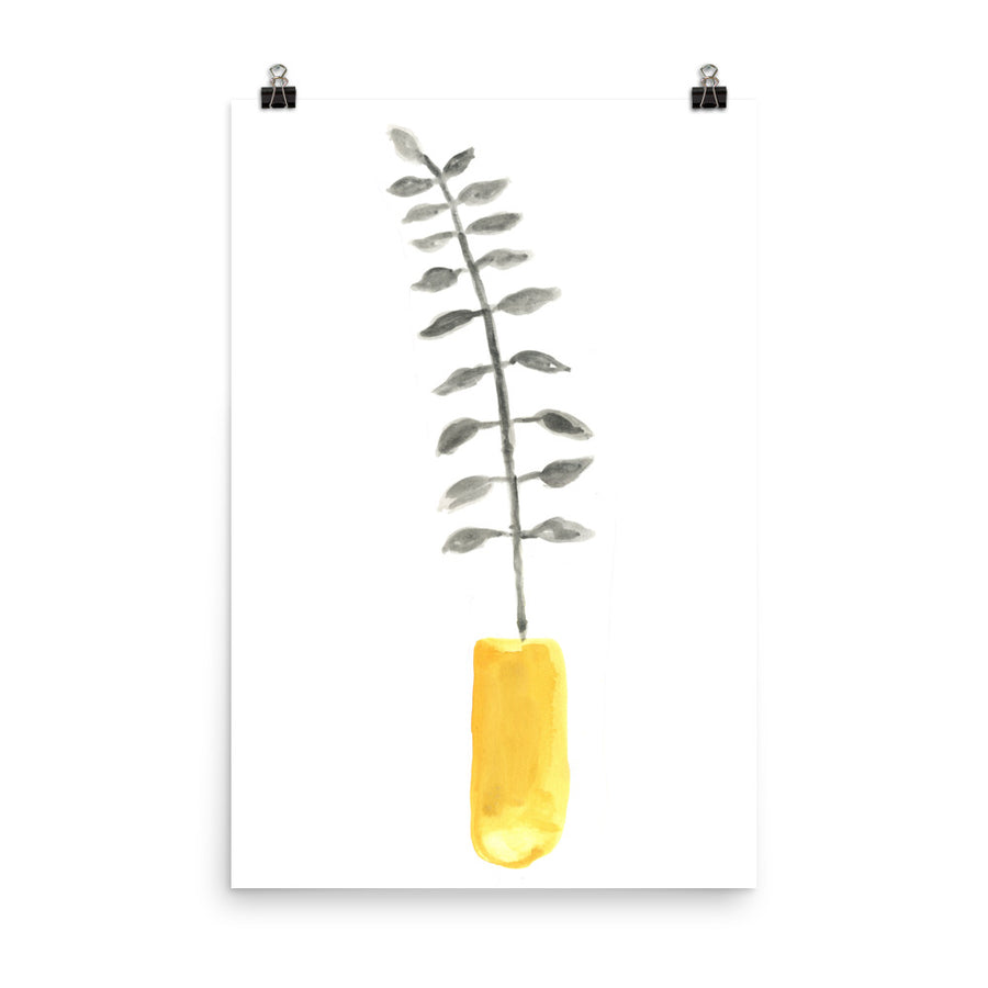 Leaf in A Mustard Vase 2