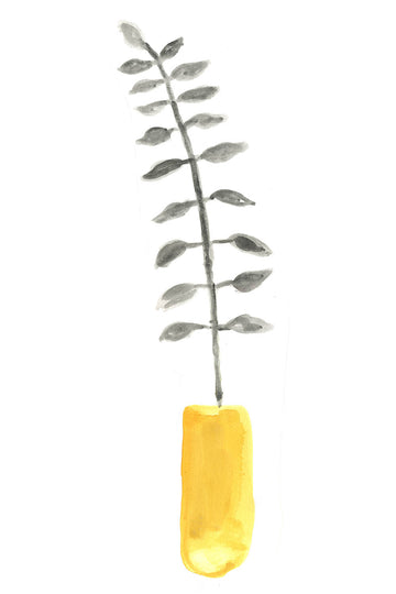 Leaf in A Mustard Vase 2